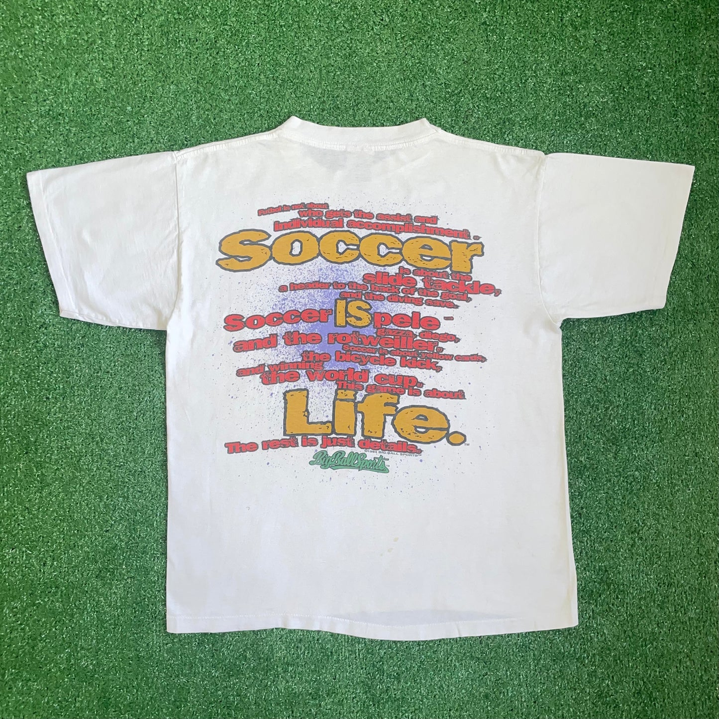 Vintage Big Ball Sports 'Soccer is Life' t-shirt - L