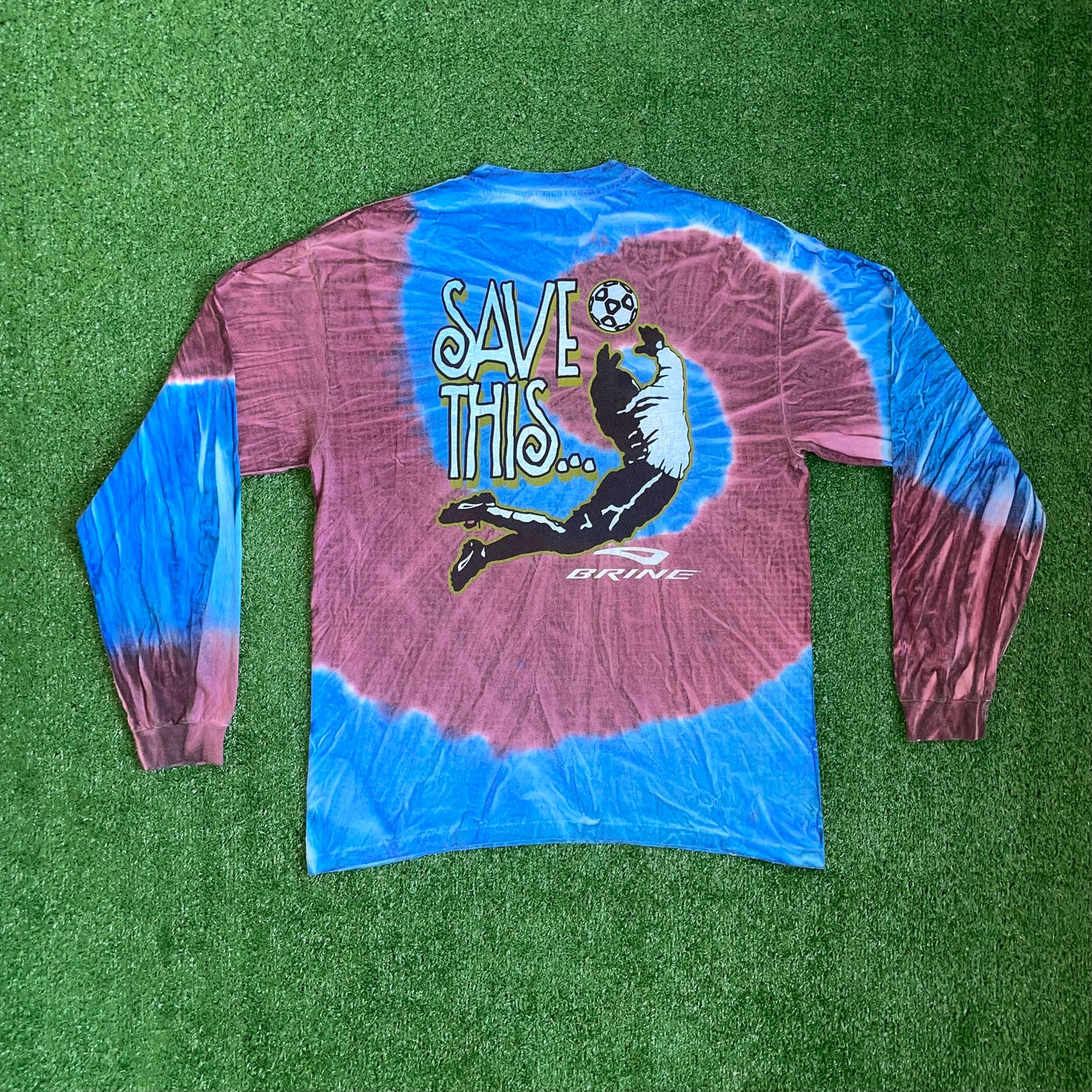 Vintage Brine 'Save This' long-sleeve tie-dye t-shirt - L