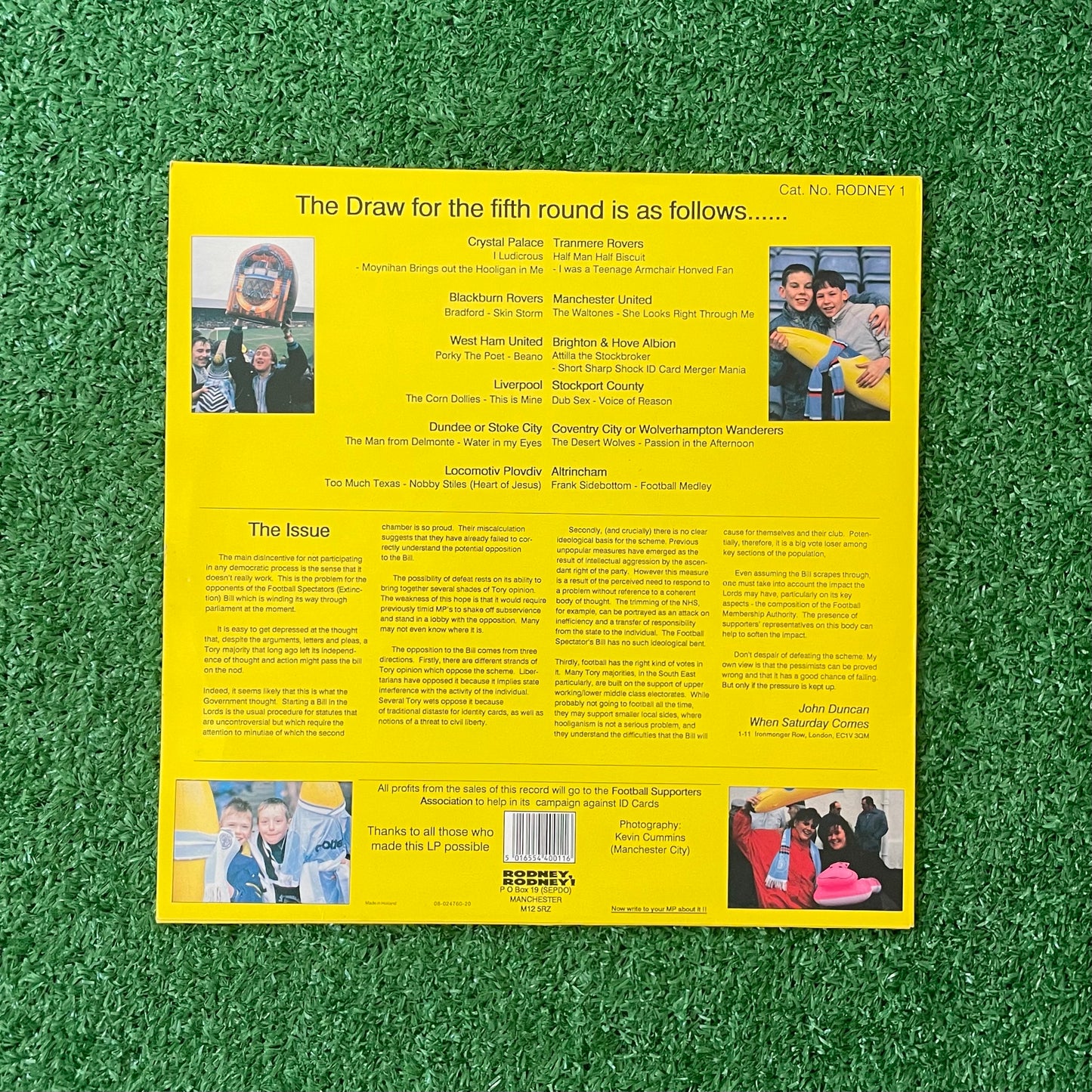 Bananas! 1989 protest LP against id cards for football fans