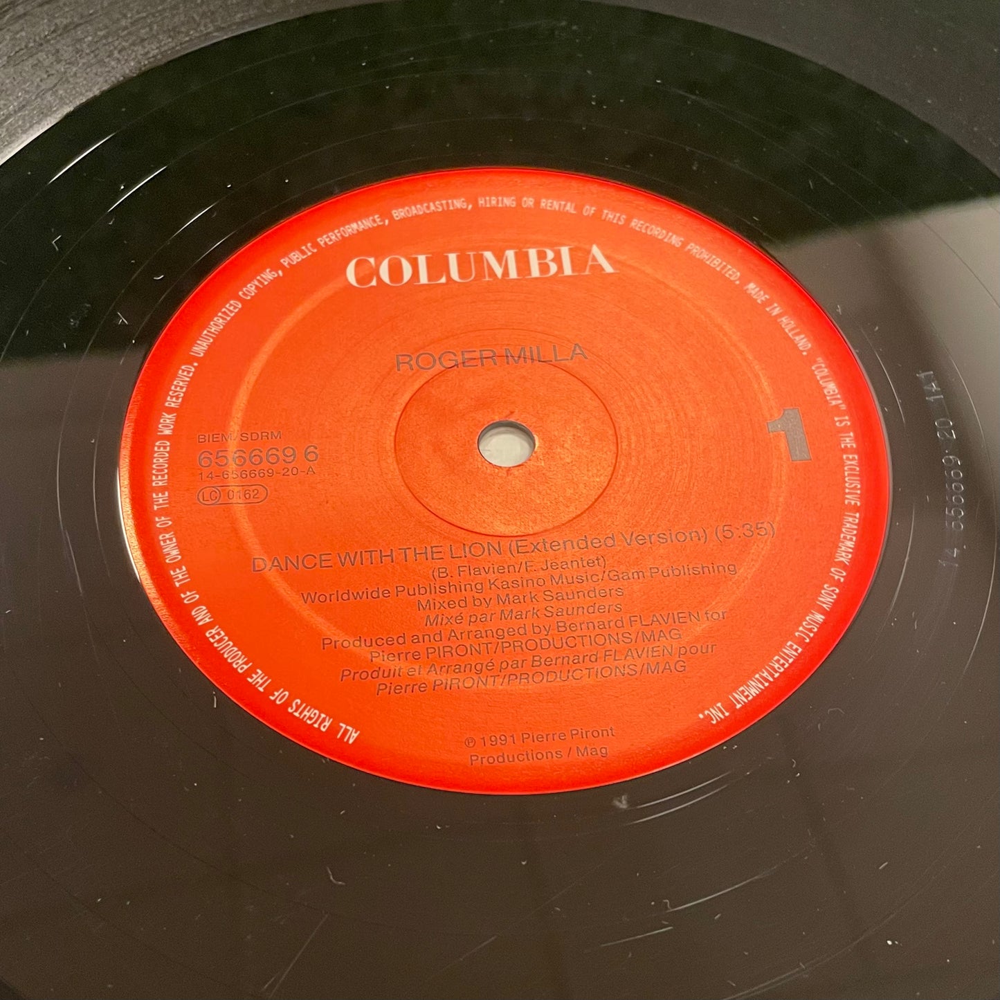 Roger Milla 'Dance With The Lion' 14" vinyl 1991