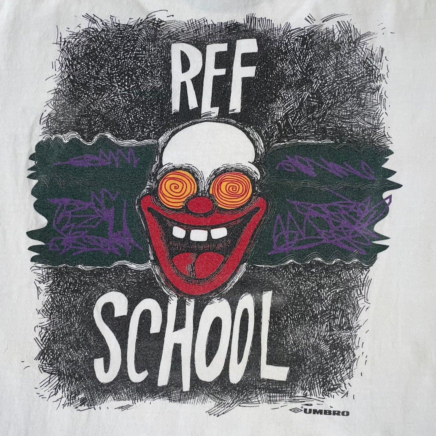 Vintage Umbro 'Ref School' t-shirt - XL