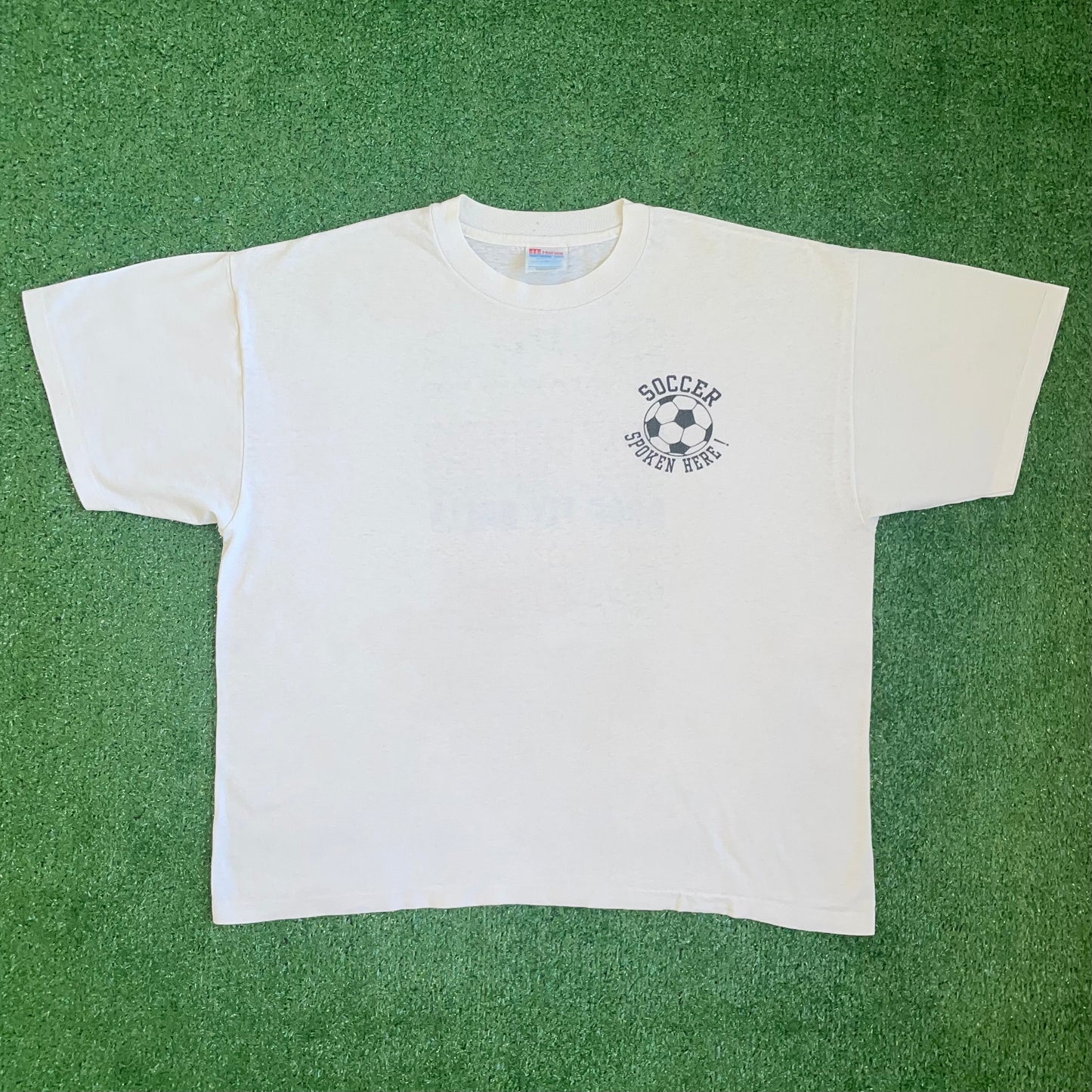 Vintage Hanes 'Soccer is spoken here' t-shirt - XL