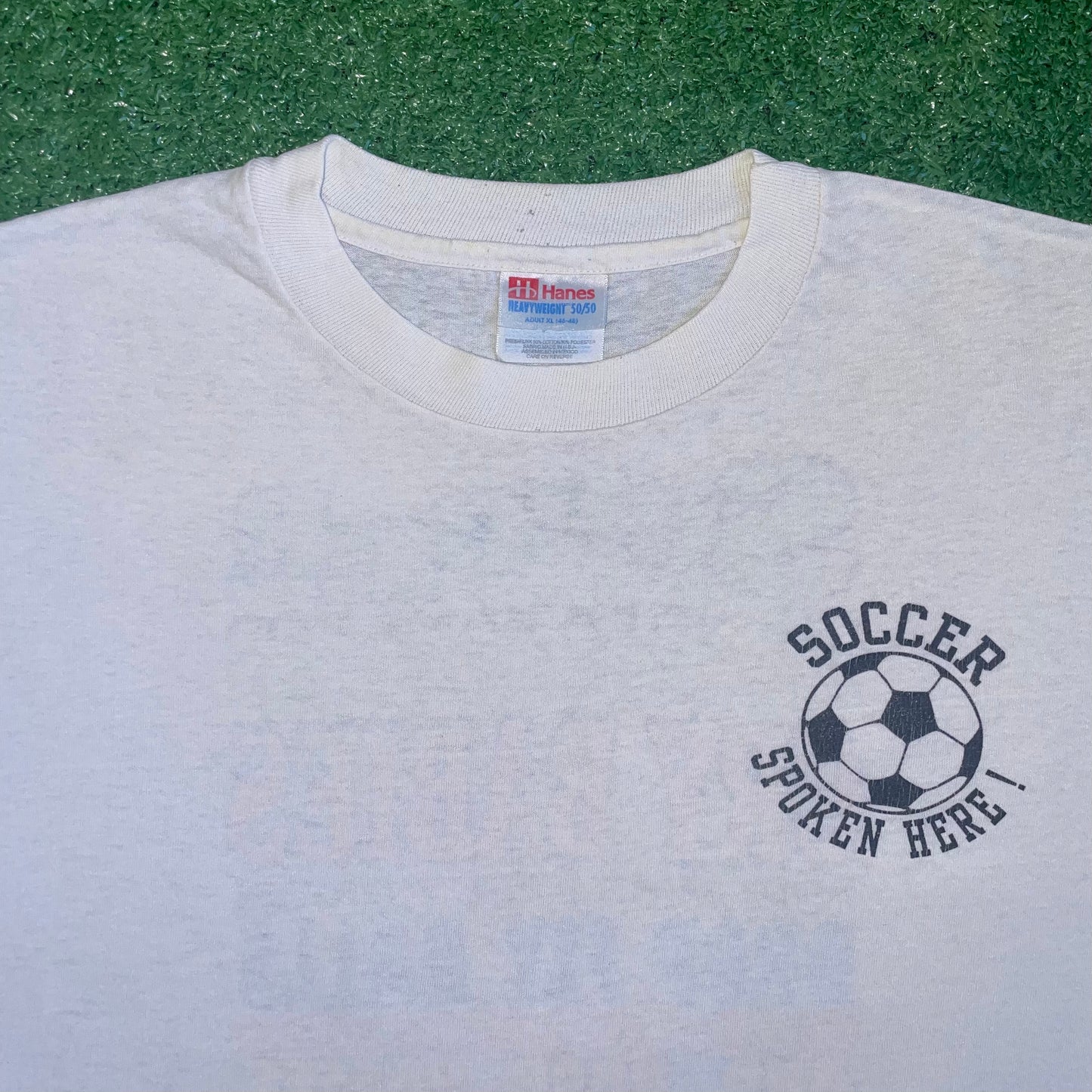 Vintage Hanes 'Soccer is spoken here' t-shirt - XL