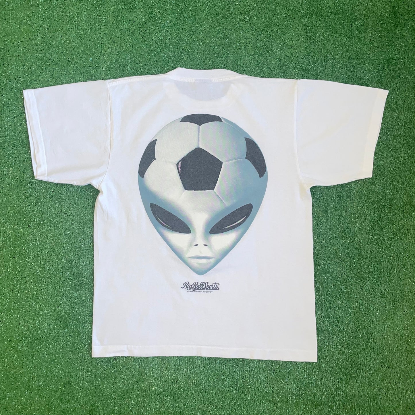 Vintage Big Ball Sports Alien t-shirt - L (White)