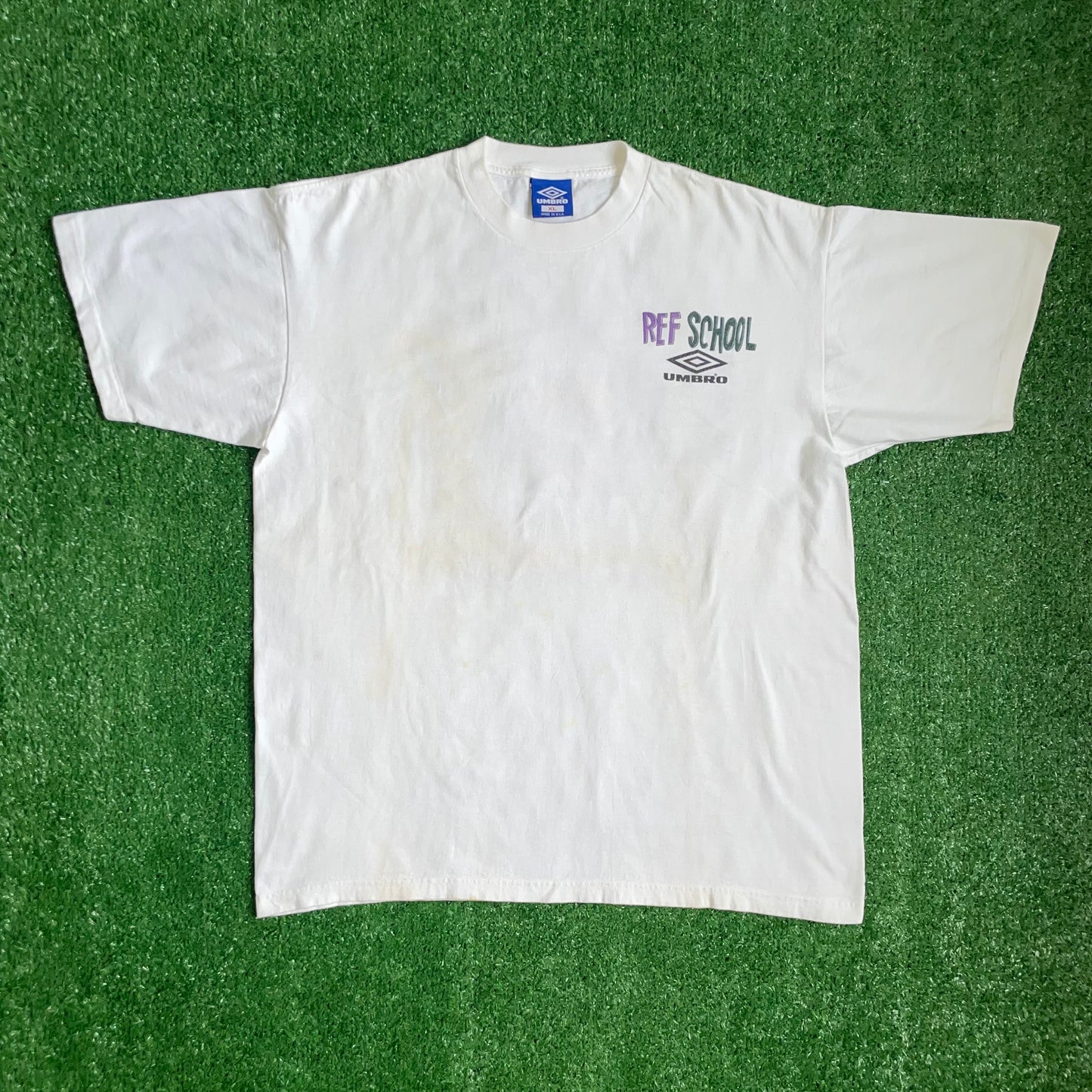 Vintage Umbro 'Ref School' t-shirt - XL